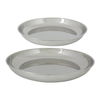 Cosy & Trendy serveerschaal voor zeevruchten - RVS - twee schalen - 26 en 35 cm