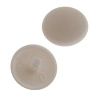Afdekkap met stift 12mm wit