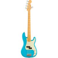 Fender American Professional II Precision Bass V MN Miami Blue 5-snarige elektrische basgitaar met koffer