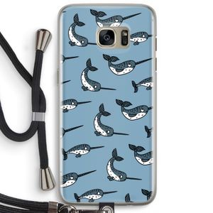 Narwhal: Samsung Galaxy S7 Edge Transparant Hoesje met koord