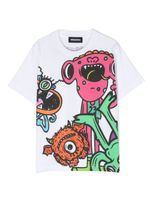 DSQUARED2 KIDS t-shirt en coton à imprimé graphique - Blanc