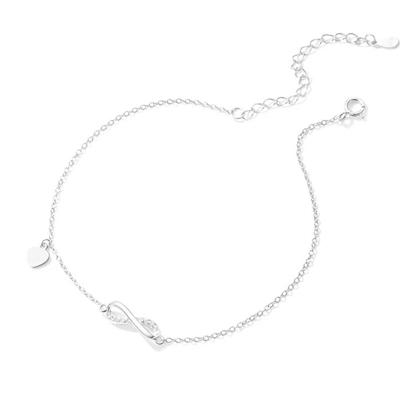 Zilveren Enkelband met Infinity Symbool - Elegant en Tijdloos