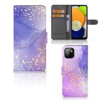 Hoesje voor Samsung Galaxy A03 Watercolor Paars - thumbnail