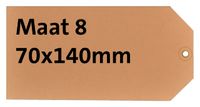 Label karton nr8 200gr 70x140mm chamois 1000stuks