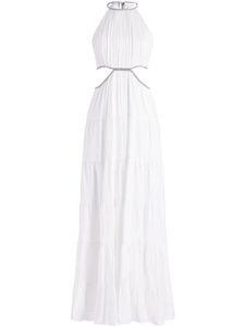 alice + olivia robe longue Myrtice à découpes - Blanc