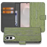 Samsung Galaxy S25 Edge | Book Style Case | Green Wood Samsung Galaxy S25 Edge | Book Style Case | Green Wood