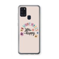 Happy days: Samsung Galaxy A21s Transparant Hoesje