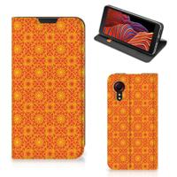 Samsung Galaxy Xcover 5 | Hoesje met Magneet | Batik Oranje