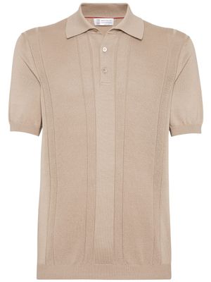 Brunello Cucinelli polo en coton - Marron