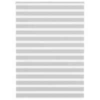 Zebra rolgordijn 165x200 cm stofbreedte 160,9 cm lichtgrijs