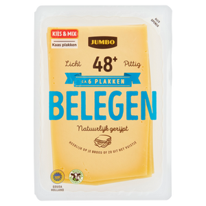 Jumbo Belegen Kaas 48+ Plakken 190g Aanbieding bij Jumbo |  Alle Kies en Mix soorten2 verpakkingen a 150200 gram