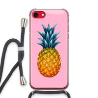 Grote ananas: iPhone SE 2020 Transparant Hoesje met koord