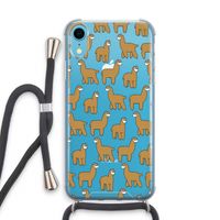 Alpacas: iPhone XR Transparant Hoesje met koord