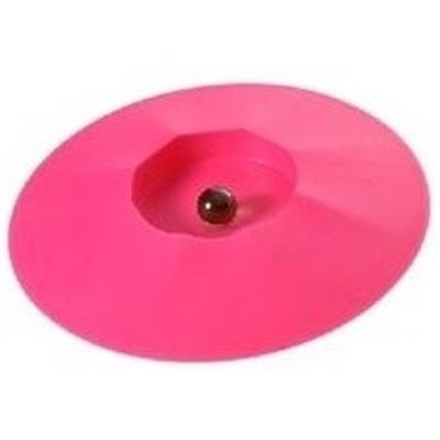Knikkerpot van kunststof - 17 cm - roze - met knikkers - voor binnen en buiten