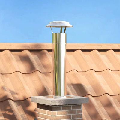 Schouwkop Verlenging Zilver 24 x 24 x 50 cm Roestvrij staal