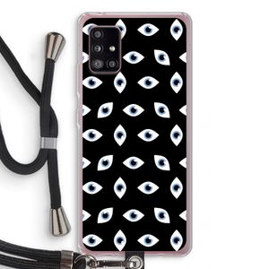 Eyes pattern: Samsung Galaxy A51 5G Transparant Hoesje met koord