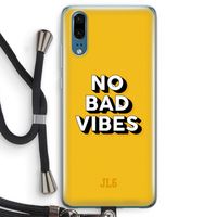 No Bad Vibes: Huawei P20 Transparant Hoesje met koord