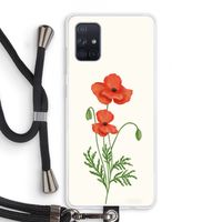 Red poppy: Samsung Galaxy A71 Transparant Hoesje met koord Red poppy: Samsung Galaxy A71 Transparant Hoesje met koord