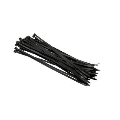 Benson Tiewraps kabelbinders - 100x stuks - zwart - 20 cm - tie ribs