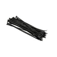 Benson Tiewraps kabelbinders - 100x stuks - zwart - 20 cm - tie ribs
