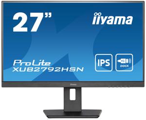 Iiyama PROLITE XUB2792HSN-B5 LED-monitor Energielabel E (A - G) 68.6 cm (27 inch) 1920 x 1080 Pixel 16:9 4 ms HDMI, DisplayPort, USB-C, USB, Hoofdtelefoon (3.5