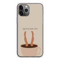 Aggressively drinks coffee: iPhone 11 Pro Transparant Hoesje