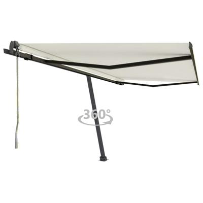 Luifel vrijstaand automatisch 450x350 cm crèmekleurig