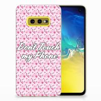 Samsung Galaxy S10e Silicone-hoesje Flowers Pink DTMP - thumbnail