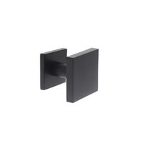 Intersteel Deurknop vast vierkant mat zwart - thumbnail