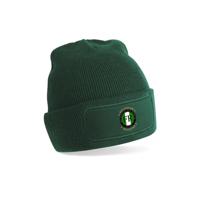 Muts beanie groen - FR - Wat gaan we doen vandaag - logo voor
