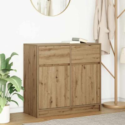 Dressoir lade 80x34x76 cm spaanplaat artisanaal eikenkleurig