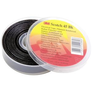 3M SCOTCH45BK-19X20 Polyester tape Zwart (l x b) 20 m x 19 mm 1 stuk(s)