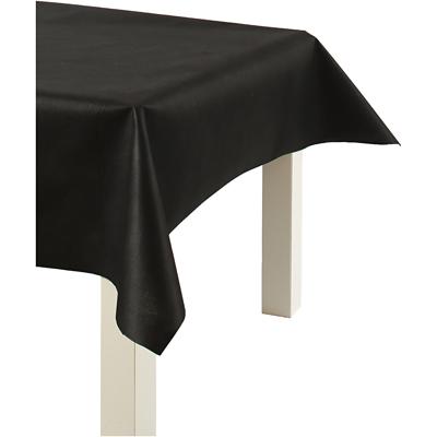 Creativ Company Tafelkleed gemaakt van namaaktextiel, b: 125 cm, 70 gr, zwart, 10 m/ 1 rol