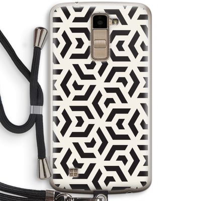 Crazy pattern: LG K10 (2016) Transparant Hoesje met koord