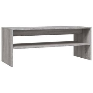 The Living Store Salontafel - Grijs Sonoma eiken - 100x40x40 cm - Bewerkt hout