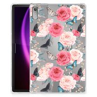 Lenovo Tab P11 Gen 2 Siliconen Hoesje Butterfly Roses - thumbnail