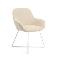 Jesper Home Eetkamerstoel 'Kushi' Cross White, kleur Trouty Tinge