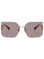 Miu Miu Eyewear lunettes de soleil à monture oversize - Or - thumbnail