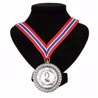 Kampioensmedaille nr. 2 rood/wit/blauw - Fopartikelen - thumbnail