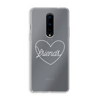 Friends heart pastel: OnePlus 8 Transparant Hoesje