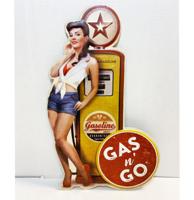 Pin Up Gasoline Metaal Bord 32 x 51 cm Pin Up Gasoline Metaal Bord 32 x 51 cm