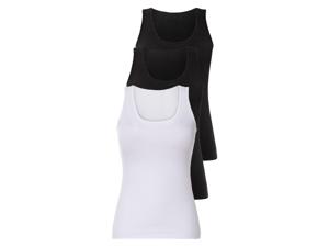 esmara 3 dames hemden (XL (48/50), Zwart/wit)