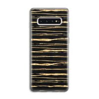 Gouden strepen: Samsung Galaxy S10 4G Transparant Hoesje