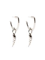 Roberto Cavalli boucles d'oreilles à pendentif Tiger Tooth - Argent