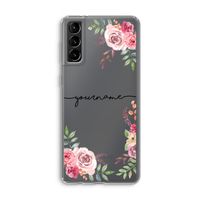 Rozen: Samsung Galaxy S21 Plus Transparant Hoesje