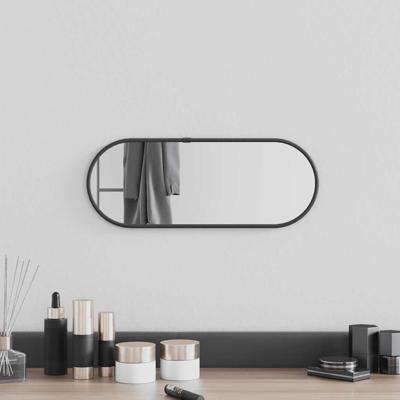 VidaXL Wandspiegel 40x15 cm ovaal zwart