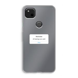 Reminder: Google Pixel 4a Transparant Hoesje