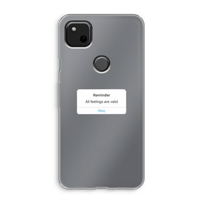 Reminder: Google Pixel 4a Transparant Hoesje