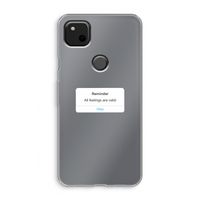 Reminder: Google Pixel 4a Transparant Hoesje