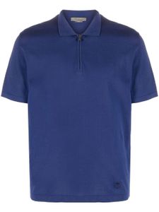 Corneliani polo à col zippé - Bleu